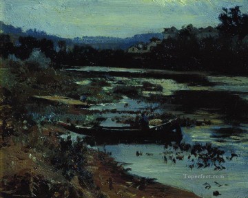  landscape - landscape with boat 1875 Ilya Repin